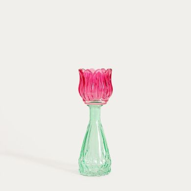 Homla, Daly, świecznik, szklany kwiatek, 23-6,4 cm