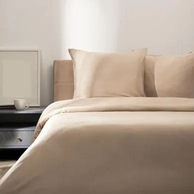 Homla, Defla, pościel z pranej bawełny, beżowa, 140-200 cm, 734595