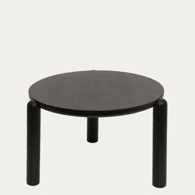 Homla, Delicia, stolik kawowy, drewniany dębowy, czarny, 60-60-40 cm