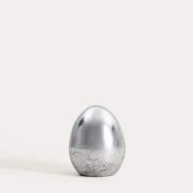 Homla, Deso, figurka, jajko małe, srebrne, 10-12,7 cm