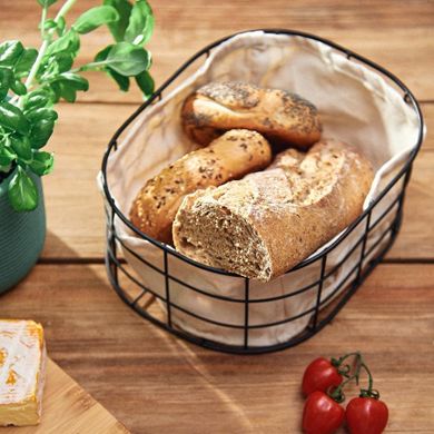 Homla, Duncan, koszyk, bawełniany, czarny, 25-20 cm