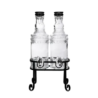 Homla, Emica, słoik z kranikiem podwójny z czarnym wieczkiem, 2-2l