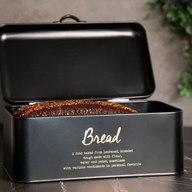 Homla, Escille, chlebak, metalowy czarny, 33-19-15 cm