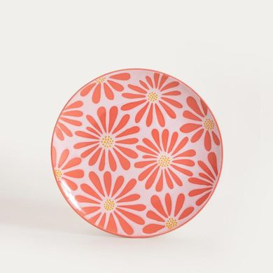 Homla, Fabia, talerz, obiadowy w różowe kwiaty, 27 cm