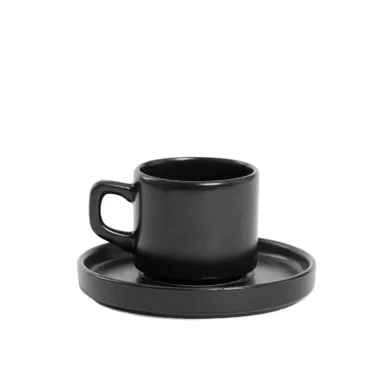 Homla, Famelio, filiżanka, ze spodkiem czarna, 0,2 l