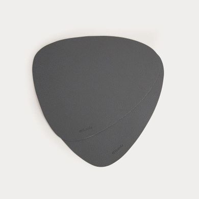 Homla, Femelo, maty stołowe, szare, 38 cm, 2 szt.