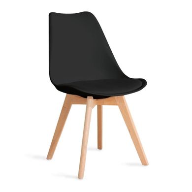 Homla, Fisco, krzesło plastikowe, czarne, 49-41-84 cm