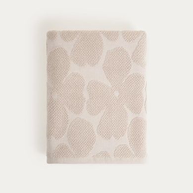 Homla, Flores, ręcznik, beżowy żakardowy, 70-130 cm