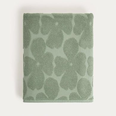 Homla, Flores, ręcznik, pistacjowy żakardowy, 100-150 cm