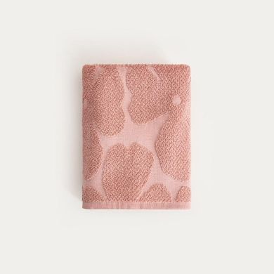 Homla, Flores, ręcznik, różowy żakardowy, 50-90 cm
