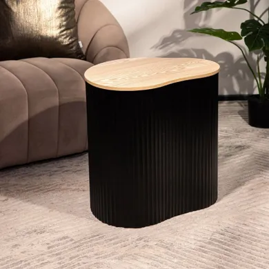 Homla, Gebo, stolik kawowy, czarny, 47-37-47,5 cm, 710773