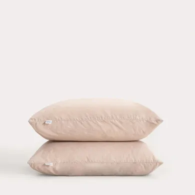 Homla, Gossy, zestaw dwóch poszewek, bawełnianych z barwionych nici beżowych, 70-80 cm, 2 szt.