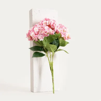 Homla, Hyndra, gałązka sztuczna, hortensja różowa, 51 cm