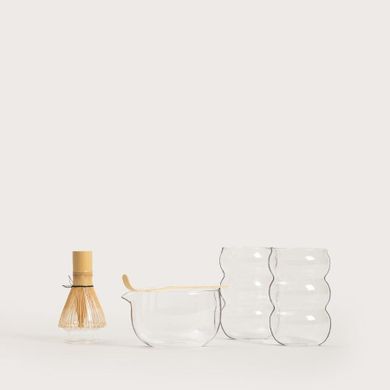 Homla, Izanami, zestaw do przygotowywania matchy, szklany, 6 elementów