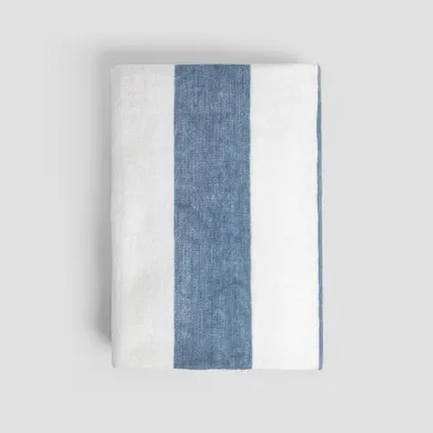 Homla, Lawena, ręcznik, w biało błękitne pasy, 100-150 cm