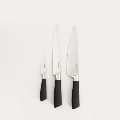 Homla, Liba, zestaw noży, z czarną rączką, 3 elementy