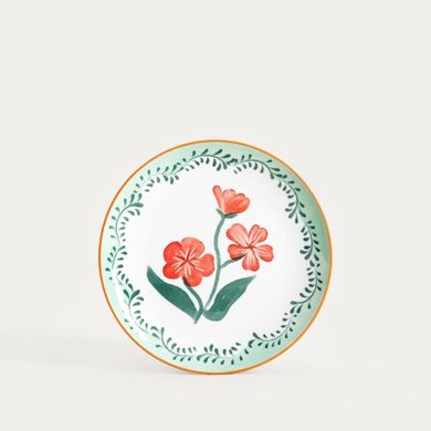 Homla, Limk, talerz, deserowy z czerwonymi kwiatkami, 20 cm
