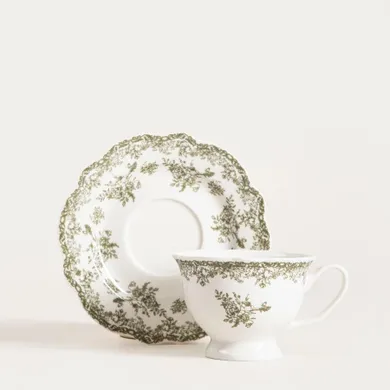 Homla, Lourry, filiżanka, ze spodkiem, zielona, 0,2l