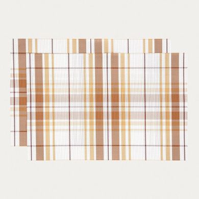 Homla, Lucy, maty stołowe, w kratę, zestaw, 30-45 cm, 2 szt.