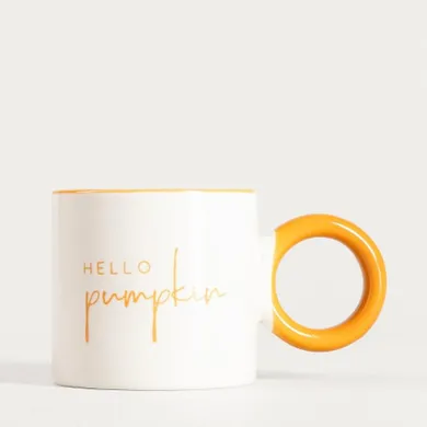 Homla, Lukon, kubek, z pomarańczowym uchem, Hello Pumpkin, 0,3l