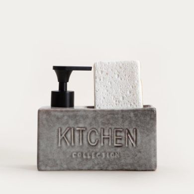 Homla, Lutra, dozownik, kwadratowy szary, 16-14,5 cm