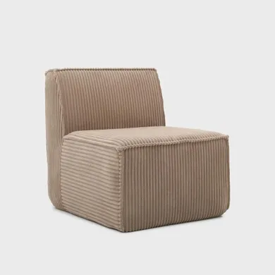 Homla, Lykke, fotel modułowy, beżowy sztruksowy, 73-88-73 cm