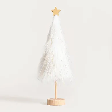 Homla, Maddal, dekoracja, choinka biała futerkowa, 7,5-37 cm