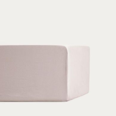 Homla, Maisy, prześcieradło, z pranej mikrofibry, beżowe, 180-200 cm