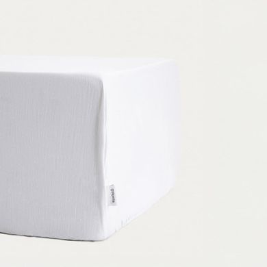Homla, Maisy, prześcieradło, z pranej mikrofibry, białe, 180-200 cm