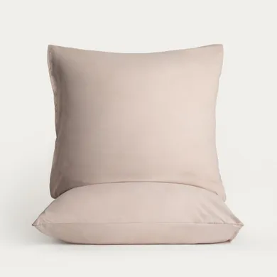 Homla, Maisy, zestaw dwóch poszewek, z mikrofibry beżowych, 70-80 cm, 2 szt.