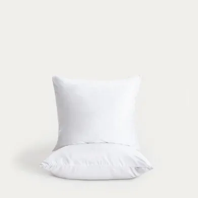 Homla, Maisy, zestaw dwóch poszewek z mikrofibry, białych, 40-40 cm