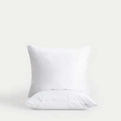 Homla, Maisy, zestaw dwóch poszewek, z mikrofibry białych, 50-60 cm, 2 szt.