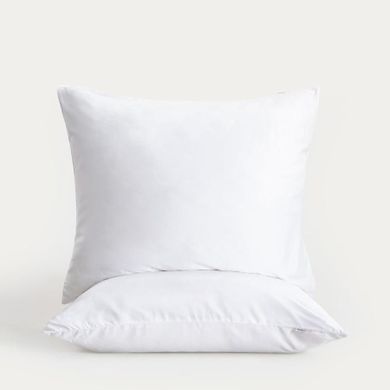 Homla, Maisy, zestaw dwóch poszewek, z mikrofibry białych, 70-80 cm, 2 szt.