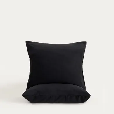 Homla, Maisy, zestaw dwóch poszewek, z mikrofibry czarnych, 50-60 cm, 2 szt.