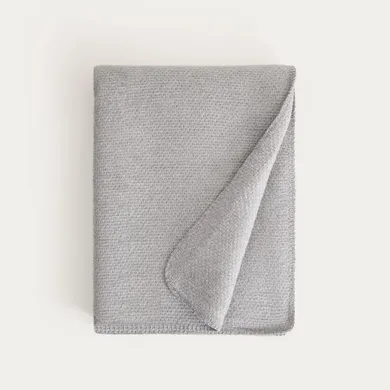 Homla, Mallow, koc gruby szary z dekoracyjną teksturą, 150-200 cm