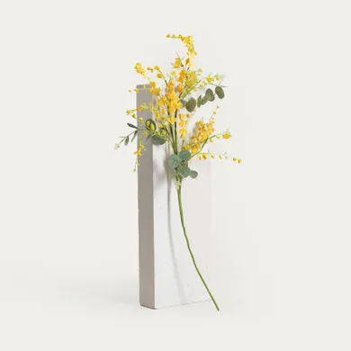 Homla, Maloo, gałązka sztuczna, z żółtymi kwiatkami, 87 cm