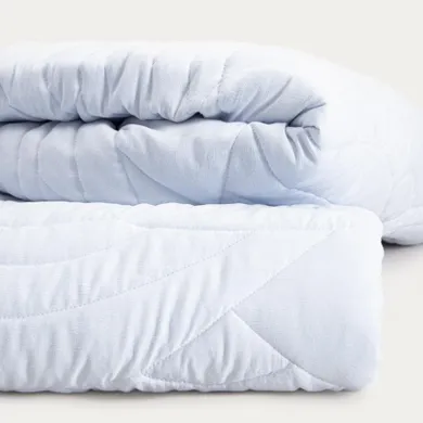 Homla, Marey, narzuta, błękitna z pikowaniem fala, 200-220 cm