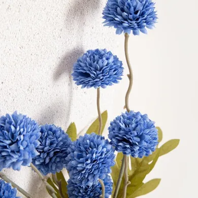 Homla, Marita, bukiet kwiatów, stokrotki pełne niebieskie, 52 cm