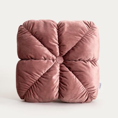 Homla, Martina, poduszka, różowa z ozdobnym przeszyciem, 45-45 cm