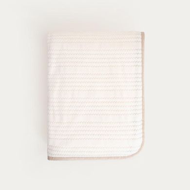 Homla, Mavro, koc, miękki ecru z ozdobnym przeszyciem i lamówką, 150-200 cm