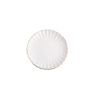Homla, Melida, talerz deserowy ze złotą obwódką, 20 cm