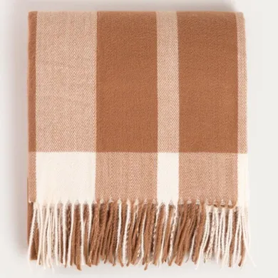 Homla, Melrose, koc puszysty w kratę, 150-200 cm