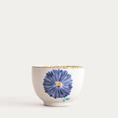 Homla, Meren, miska, z niebieskim kwiatem, 14-10 cm