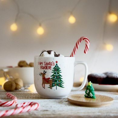 Homla, Moldy, kubek, z reniferem i ozdobną pokrywką, 0,3l