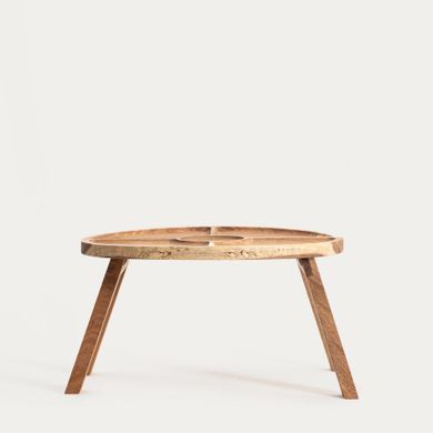 Homla, Mooka, stolik, akacjowy okrągły, 37-20 cm