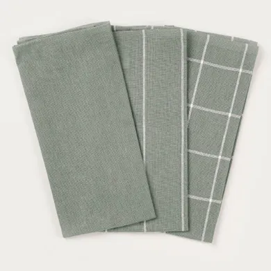 Homla, Morgan, zestaw ścierek kuchennych, zielone, 45-65 cm, 3 szt.