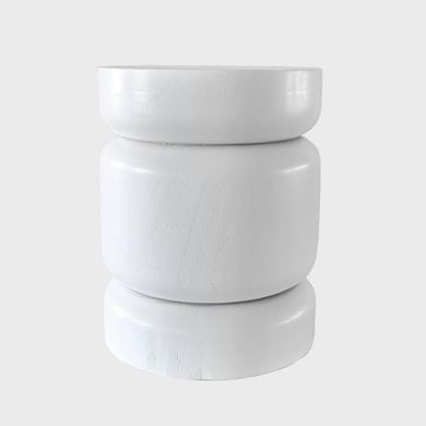 Homla, Nigrum, stolik kawowy, drewniany, biały, 32-32-40 cm