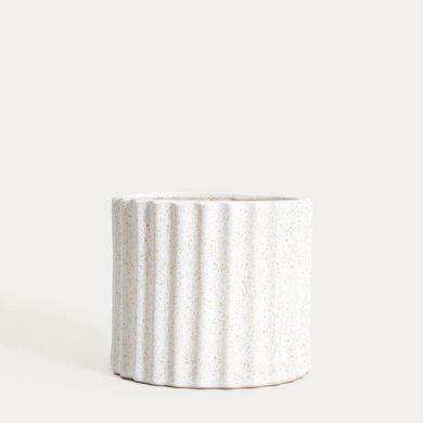 Homla, Novo, osłonka na doniczkę, ryflowana, 15-15-13 cm