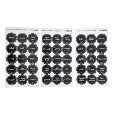 Homla, Otto, naklejki, okragłe, 3,3 cm, 45 szt, 895475