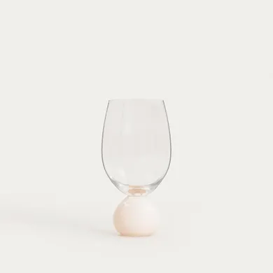 Homla, Pallora, kieliszek, z mleczną beżową kulą, 0,4l